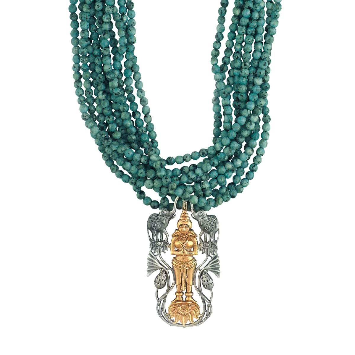 abhishek lakshmi silver necklace by moha