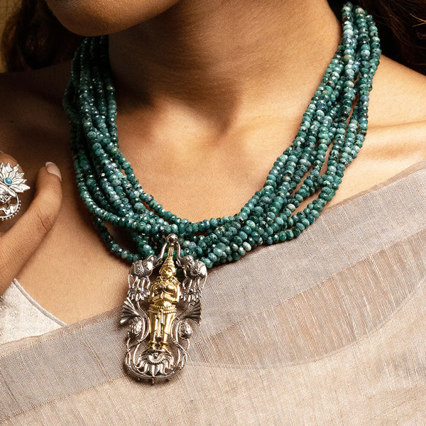 Abhishek lakshmi Silver Necklace By Moha