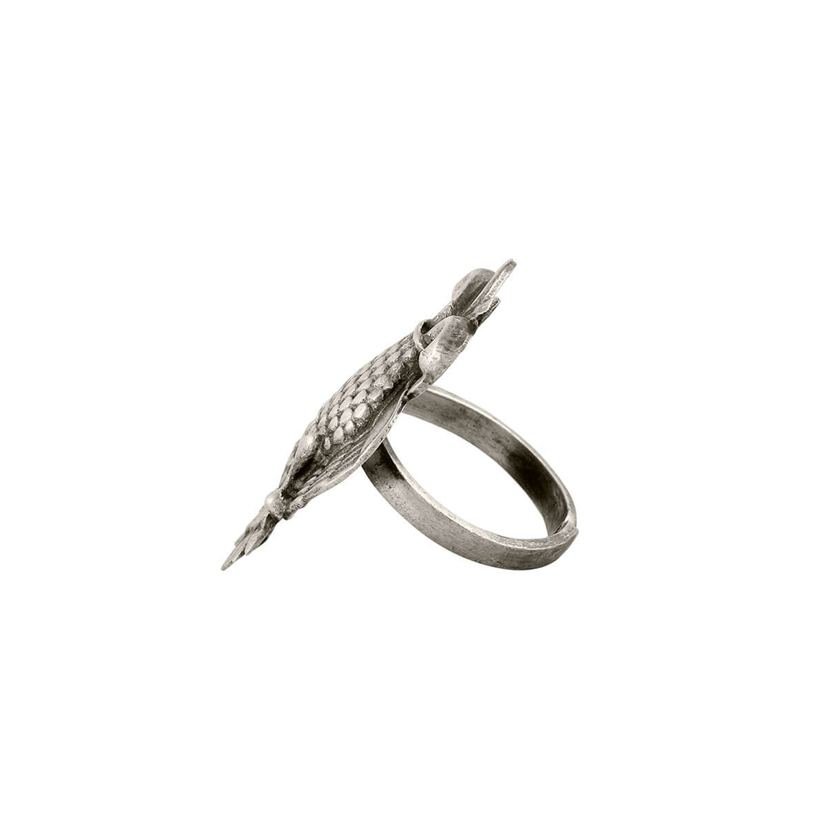 Aras (GANDABHERUNDA) Silver Finger Ring - Small