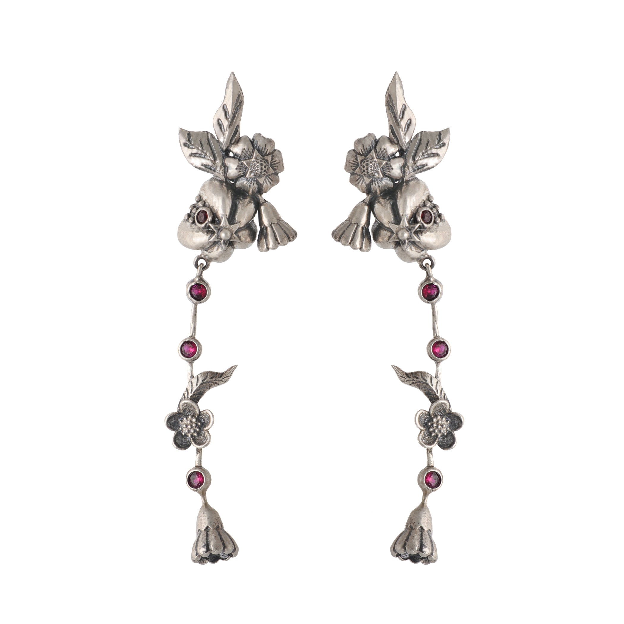 William Morris Blossom Silver Earrings By Moha