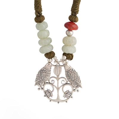 Bulbul Silver Pendant Necklace By Moha