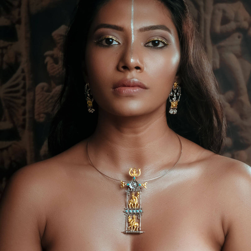 ashwa rohak silver pendant necklace by moha