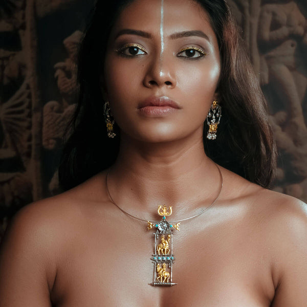 Ashwa Rohak Silver Pendant Hasli by MOHA