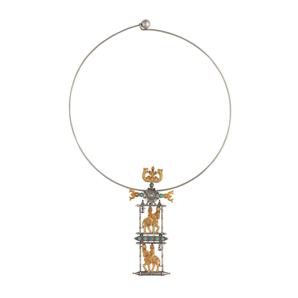 ashwa rohak silver pendant necklace by moha