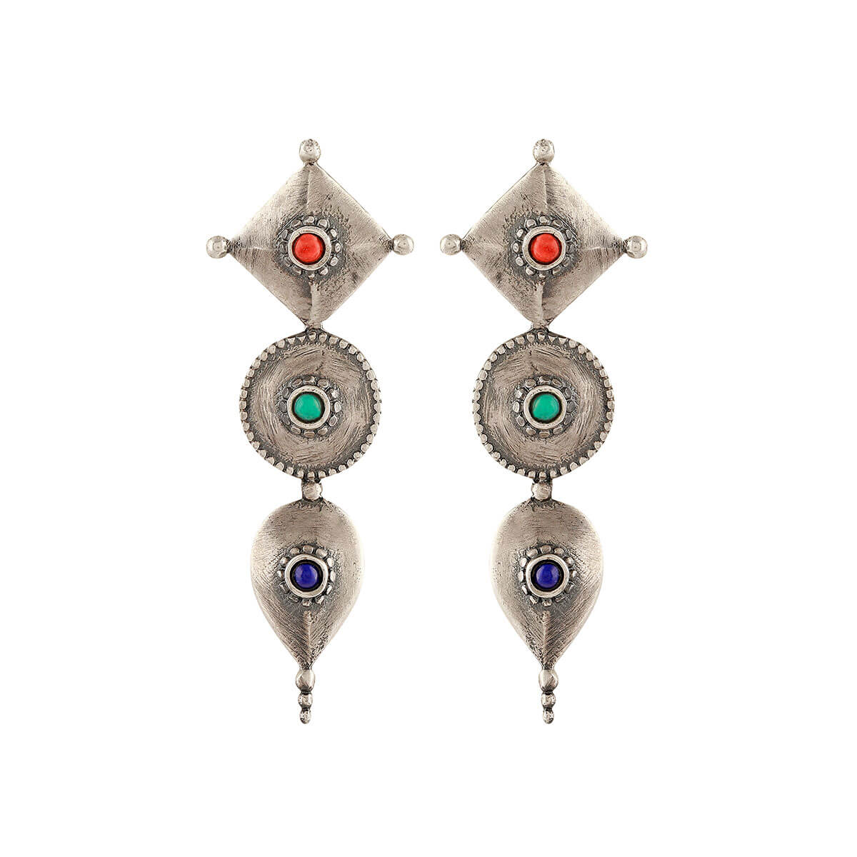 Bhumiti Silver Earrings - mohabygeetanjali