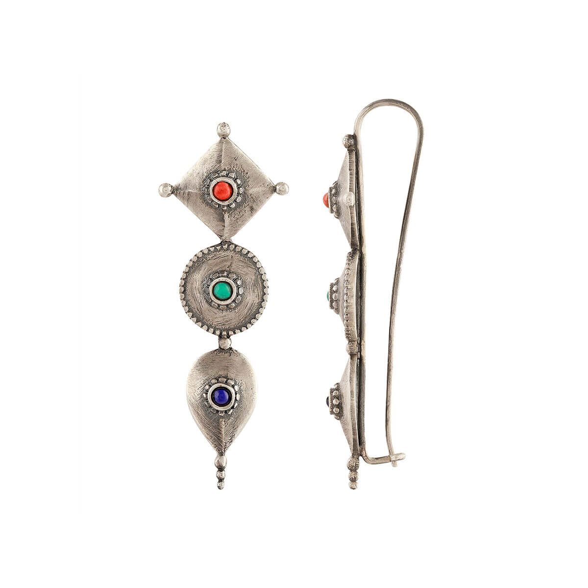 Bhumiti Silver Earrings - mohabygeetanjali