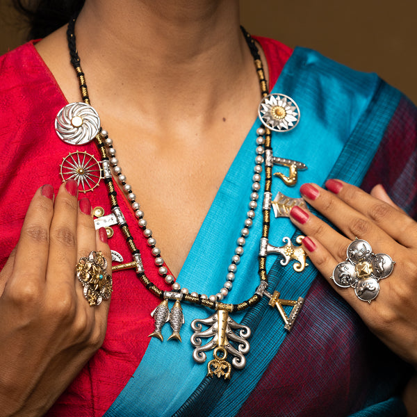 Bodhi Mangala Necklace [Dual Toned] by MOHA