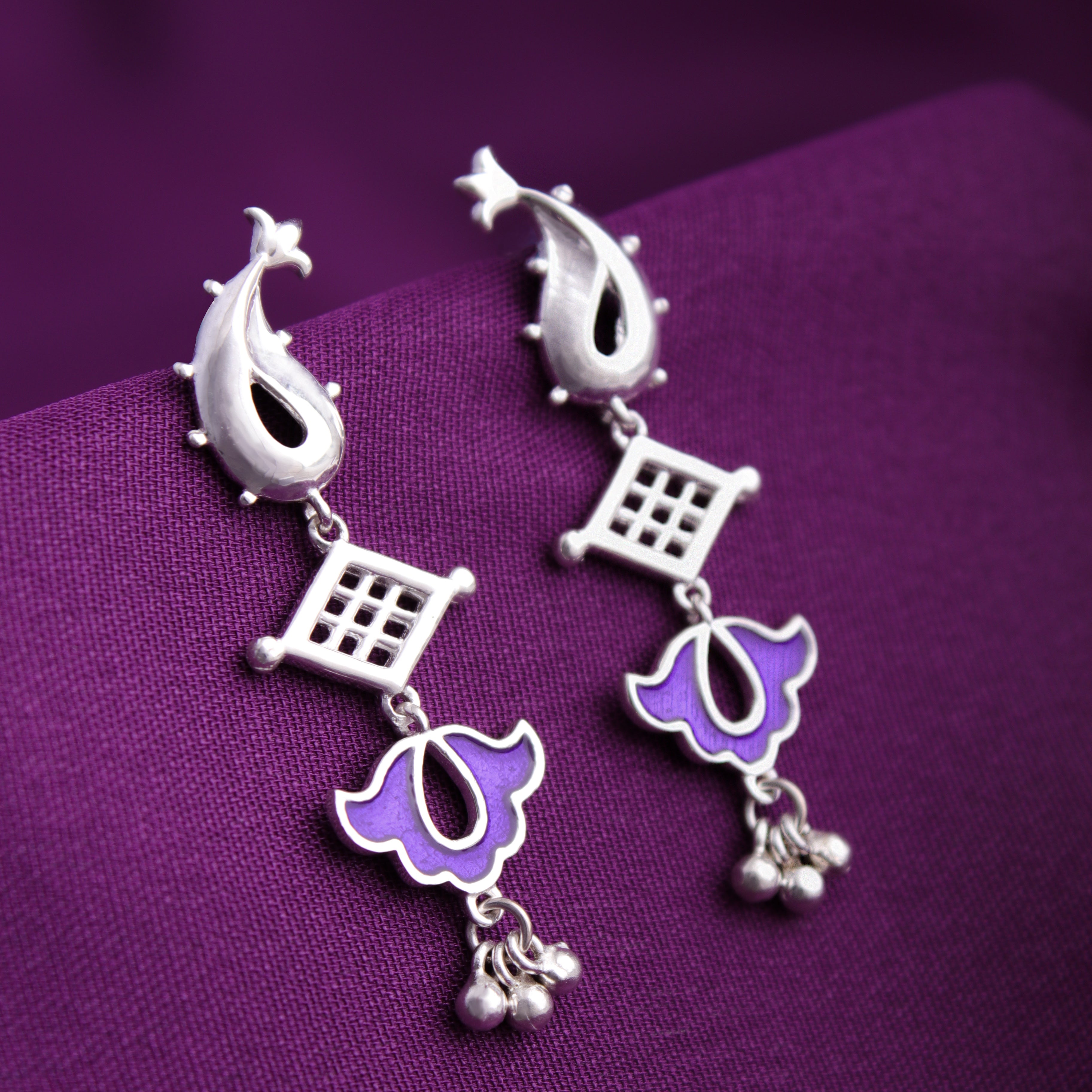 buti swing silver earrings by moha