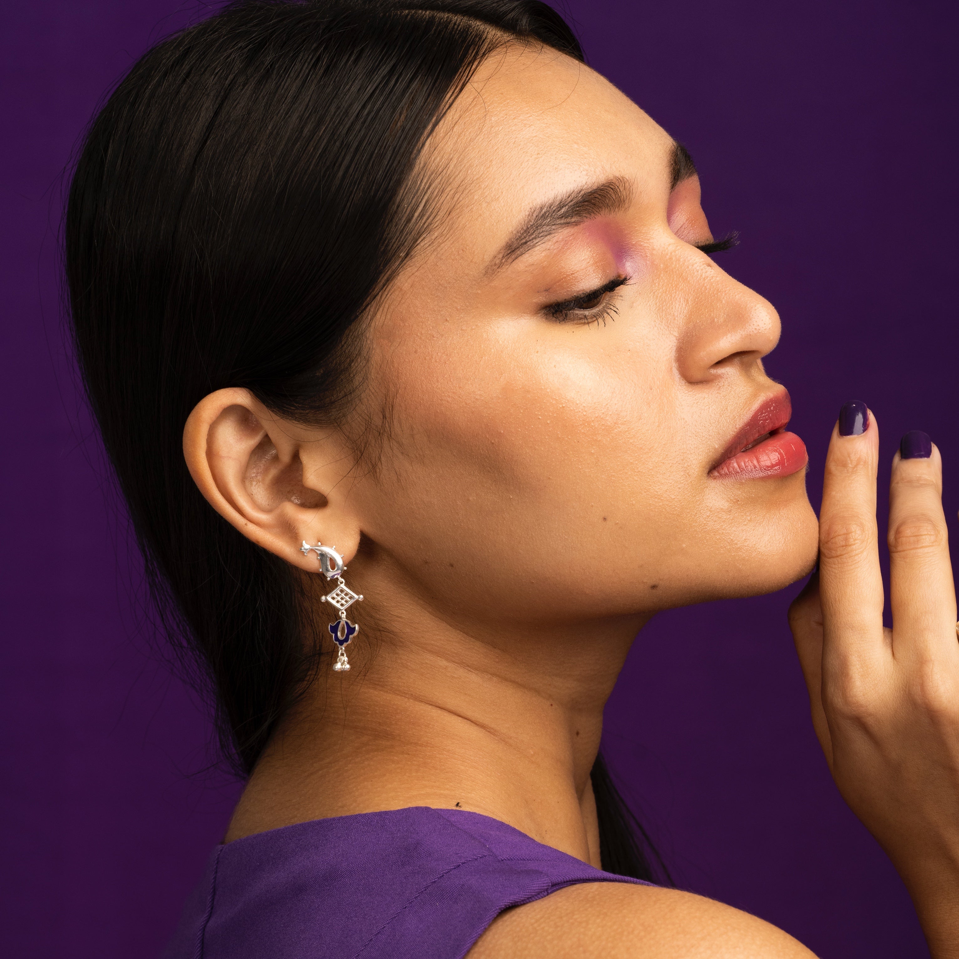 buti swing silver earrings by moha