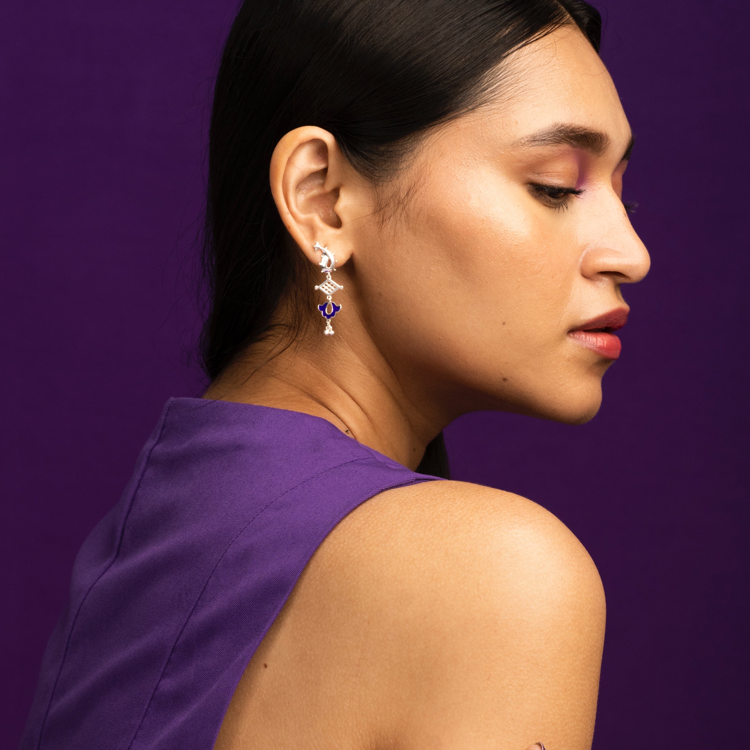 buti swing silver earrings by moha