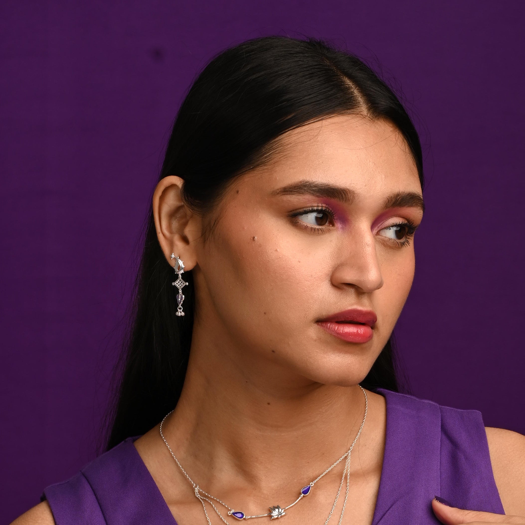 buti swing silver earrings by moha