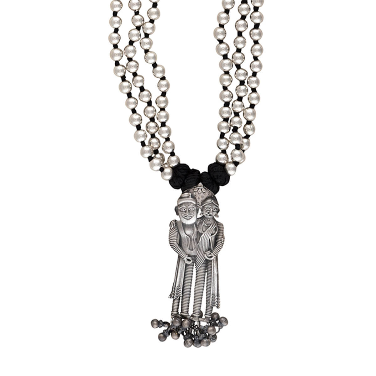 dampati silver pendant necklace