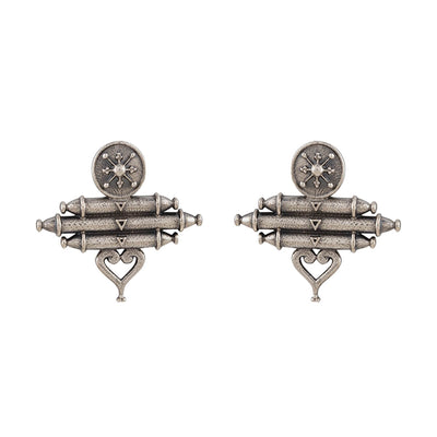 Dhaal Silver Stud Earrings