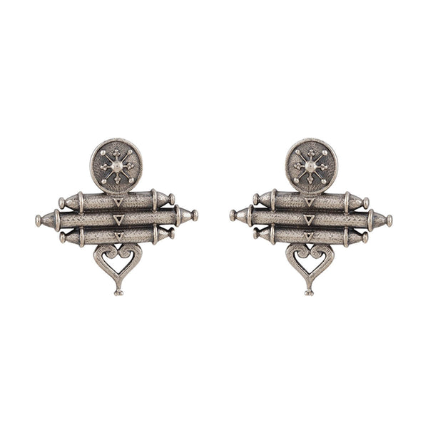 Dhaal Silver Stud Earrings