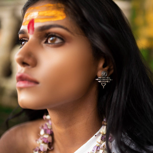 Dhaal Silver Stud Earrings