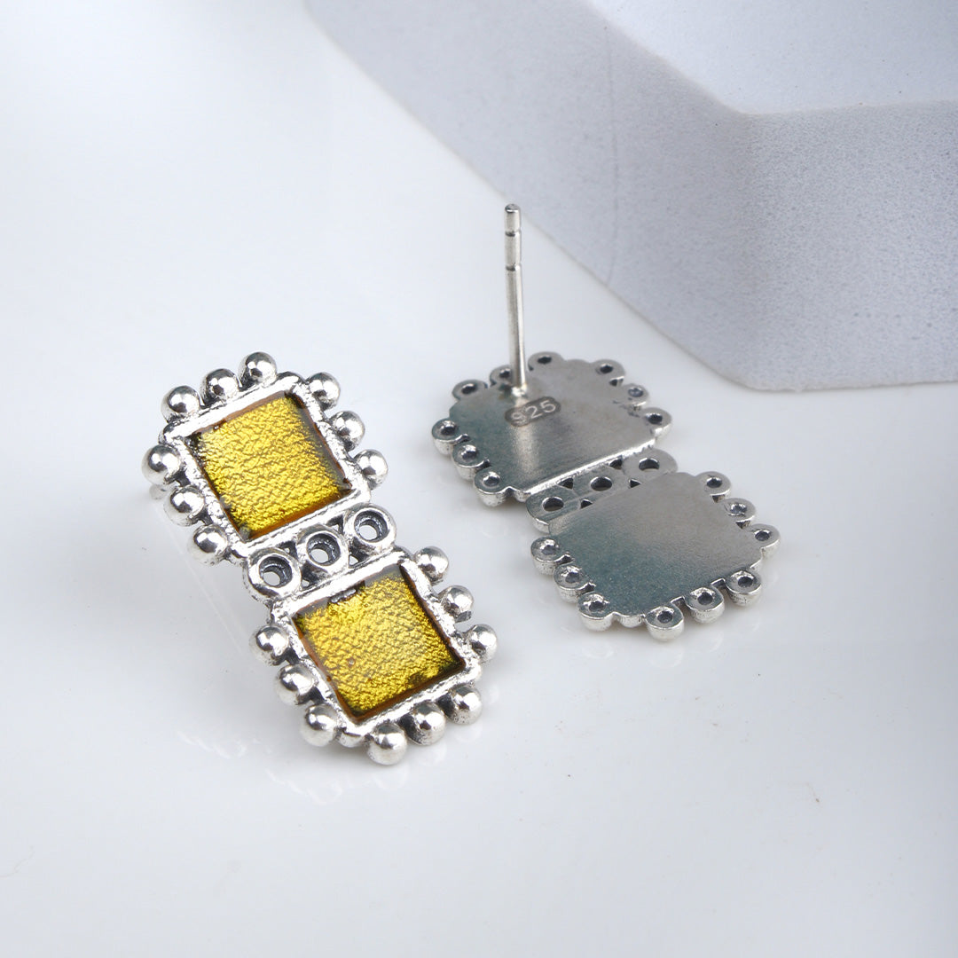 Sunehri Silver Earrings By Moha