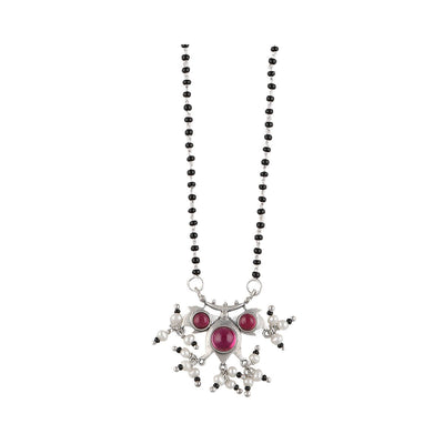 Floret Zirconia Silver Mangalsutra by MOHA