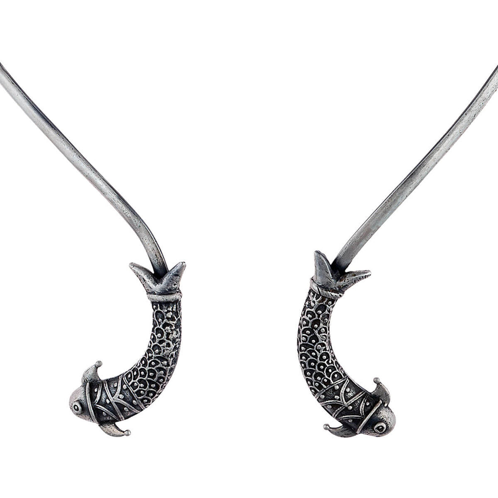harappa mermaid silver necklace hasli by moha