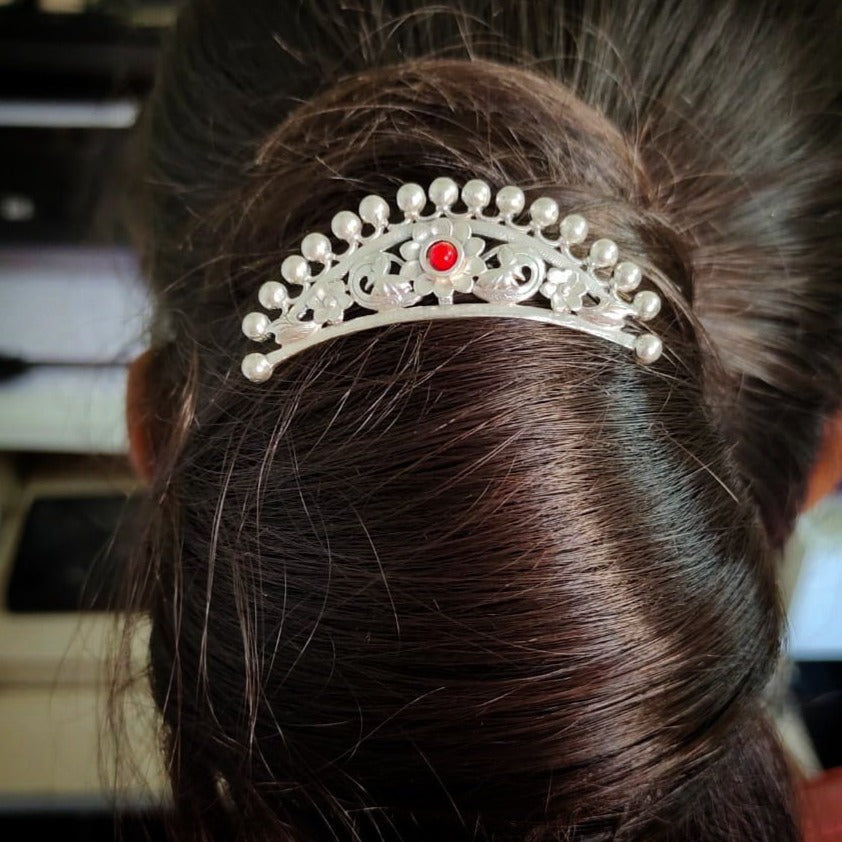 Kiran Silver Hairpin by MOHA