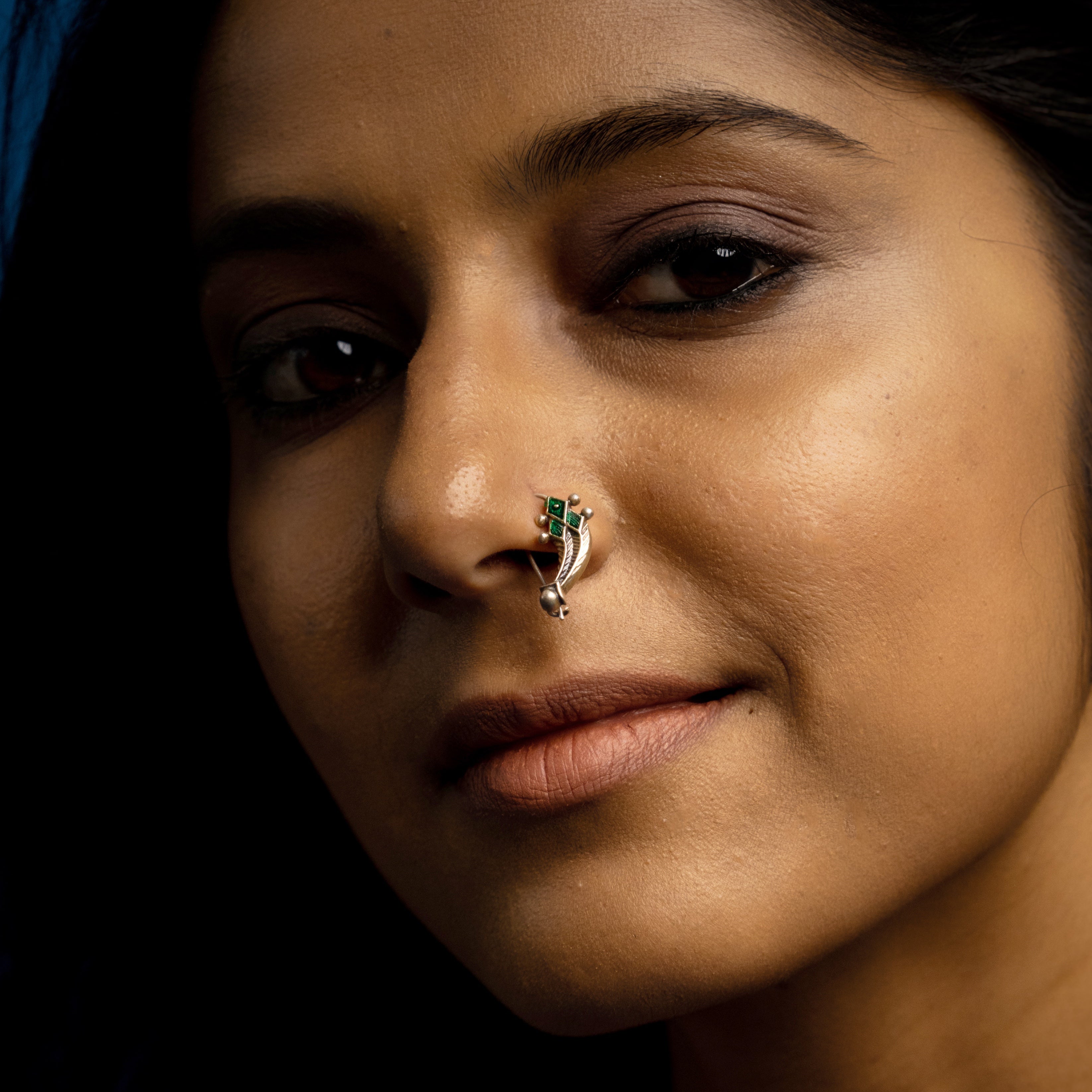 Machli Silver Nath/ Nose Ring By Moha -Pierced Left