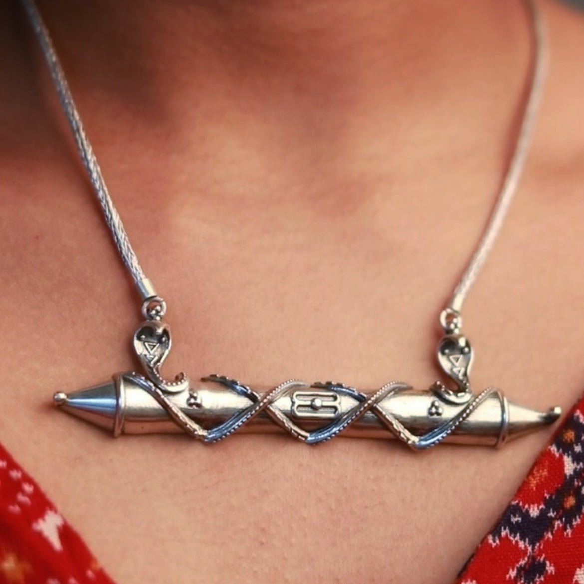Naag Chaitanya Silver Pendant Necklace