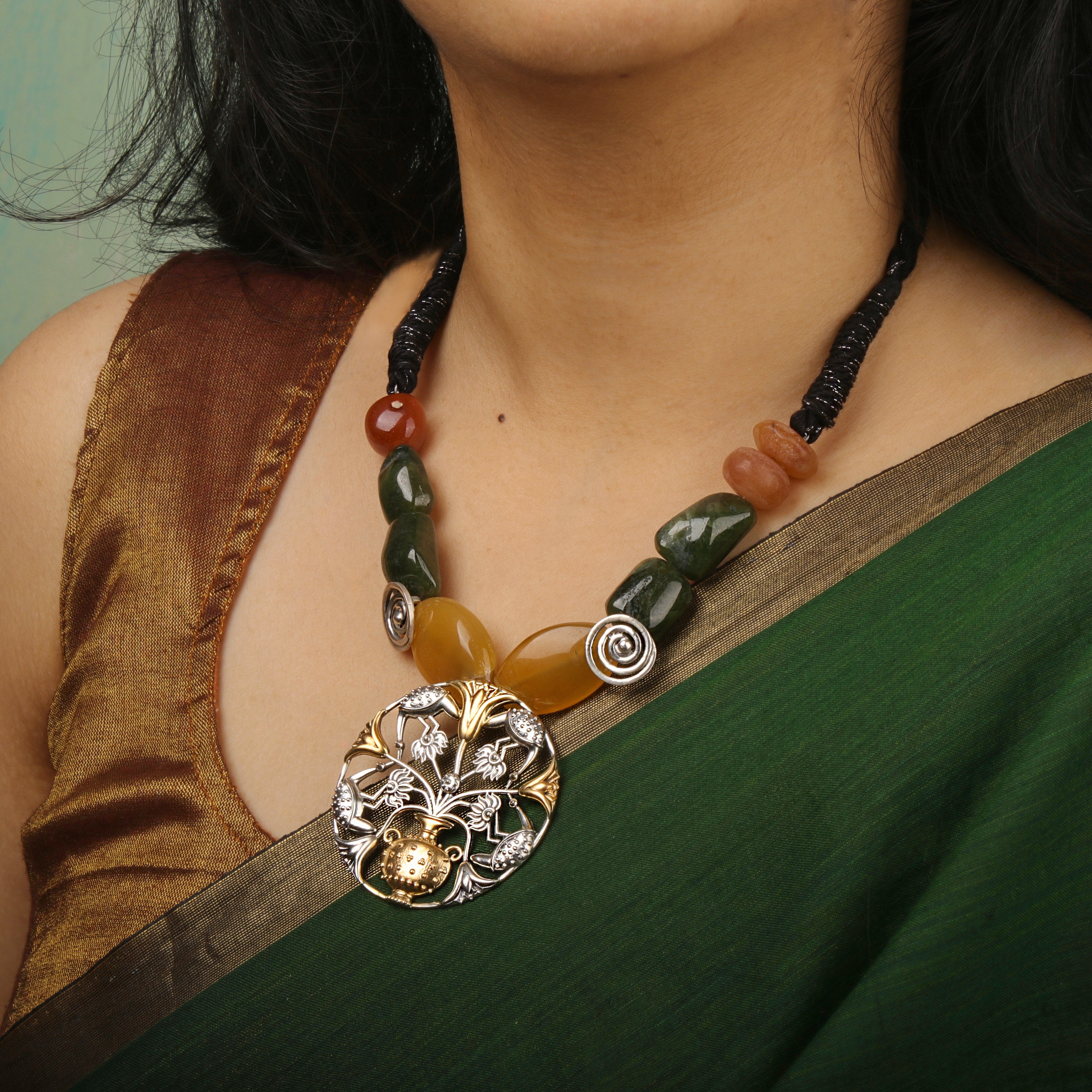 Ghat Pallava Silver Necklace