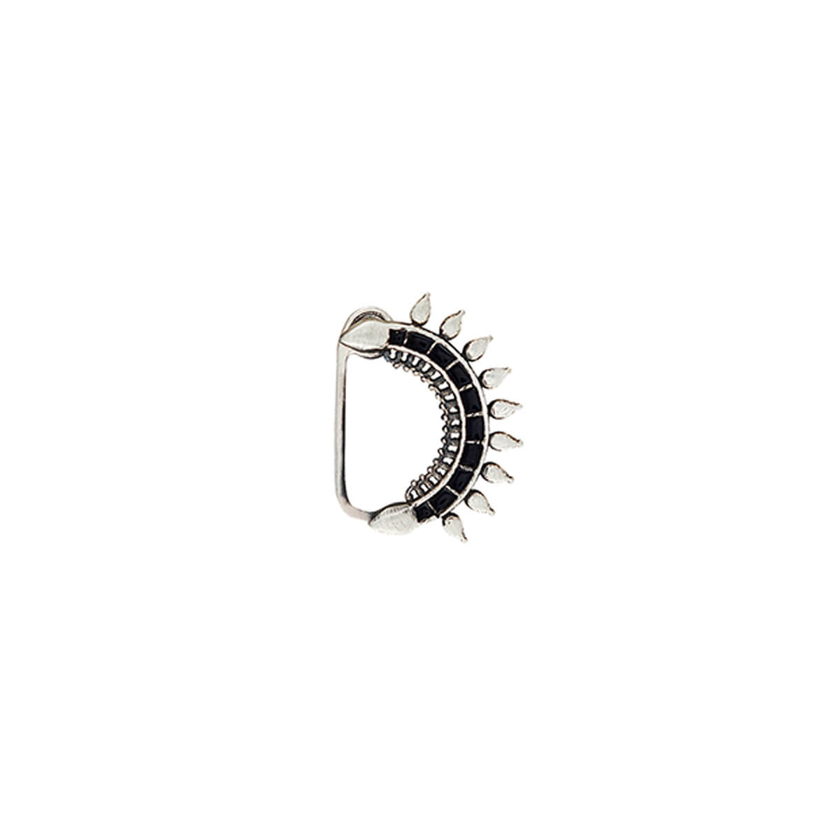isha silver nath black clip on left by moha