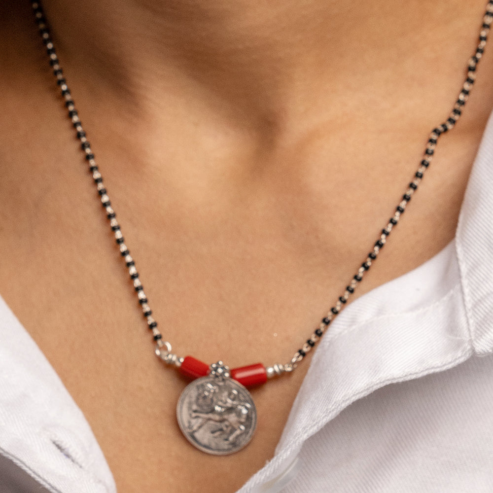 kadamba silver mangalsutra by moha