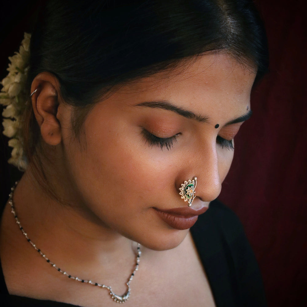 kanna silver nath pierced right by moha