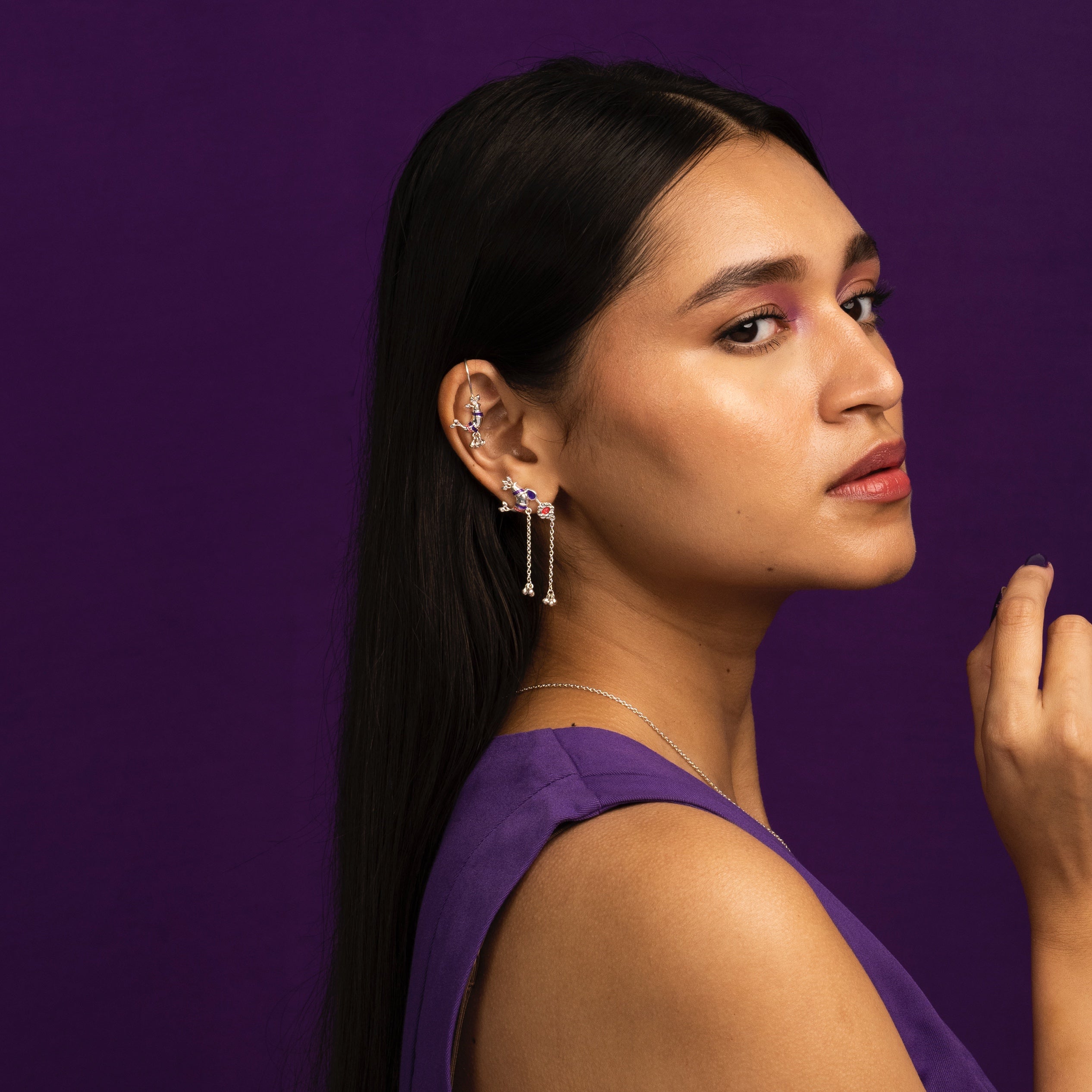 Purple Lavender Crystal Earrings | Simple Graces Jewelry