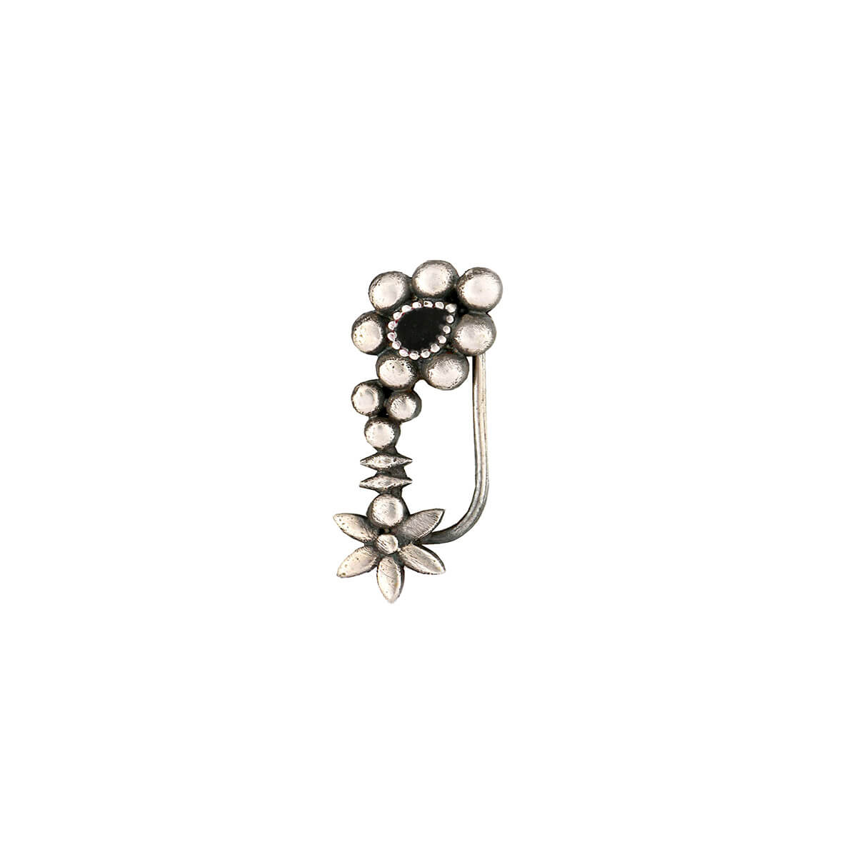 maharashtrian silver nath black clip on right by moha