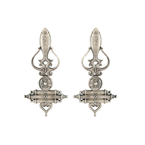 Mahir Stambh Silver Earrings