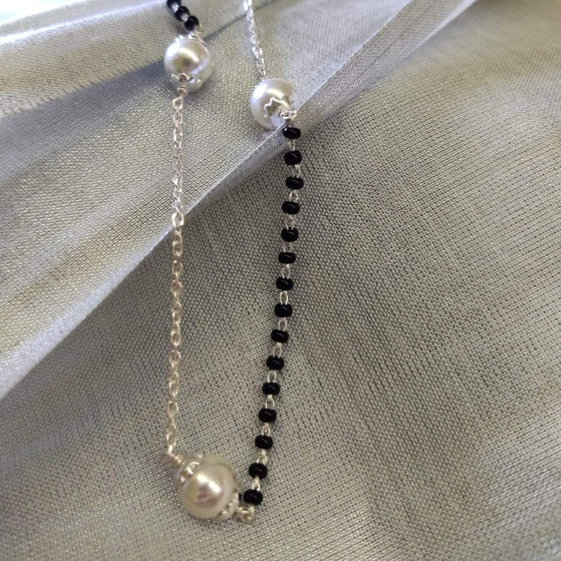 moti silver mangalsutra by moha