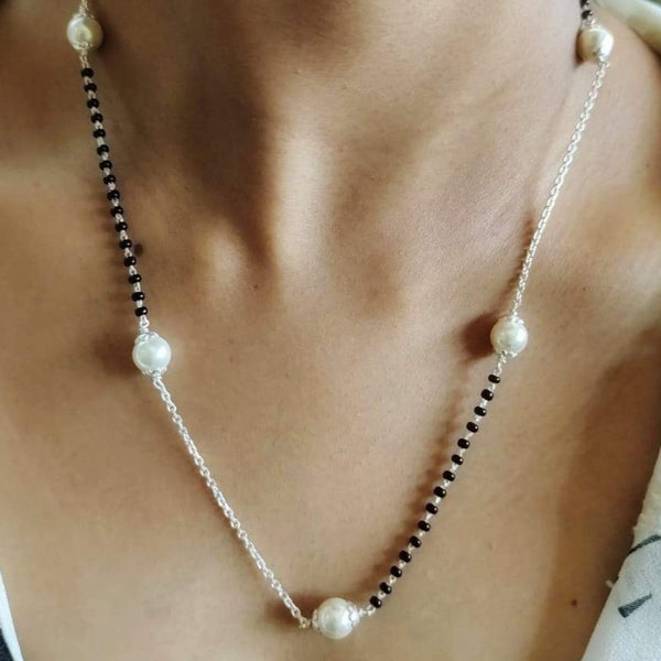 Moti Silver Mangalsutra by MOHA