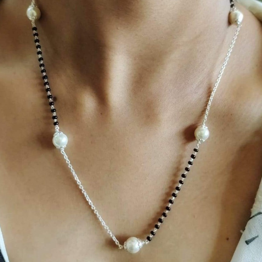 moti silver mangalsutra by moha