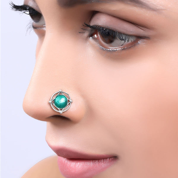 Noor Silver Nosepin by MOHA