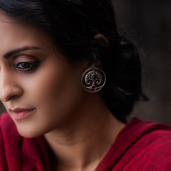 Oroboros Silver Earrings by MOHA