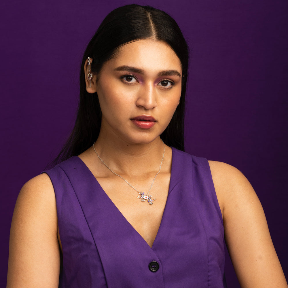 pakhi silver chain pendant necklace by moha