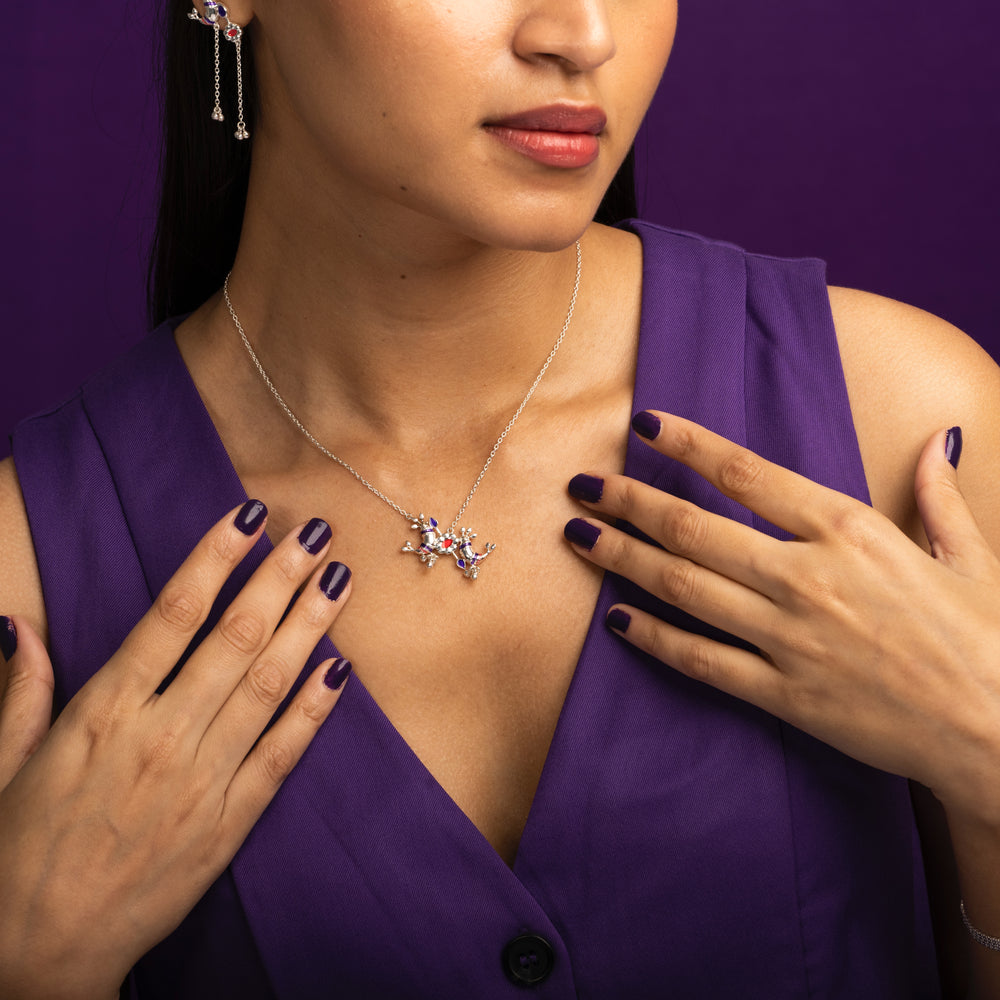 pakhi silver chain pendant necklace by moha