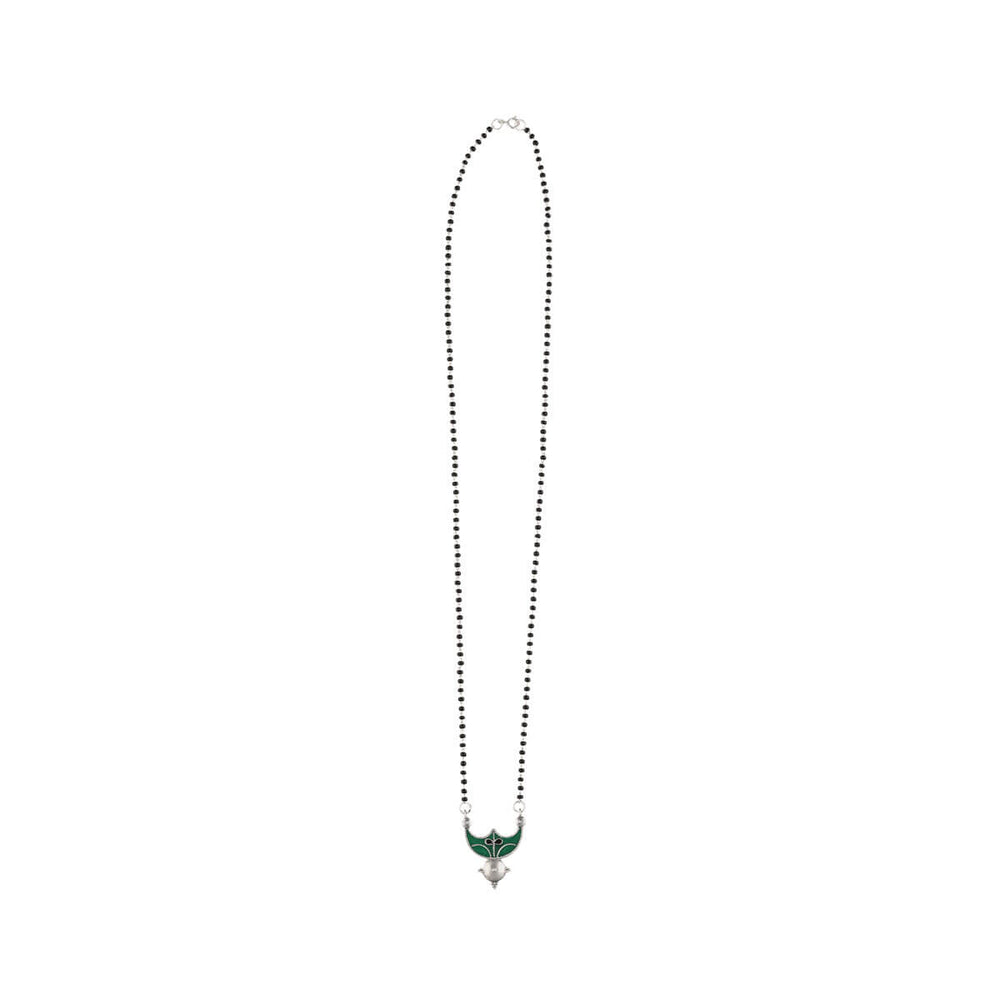 palash silver mangalsutra by moha