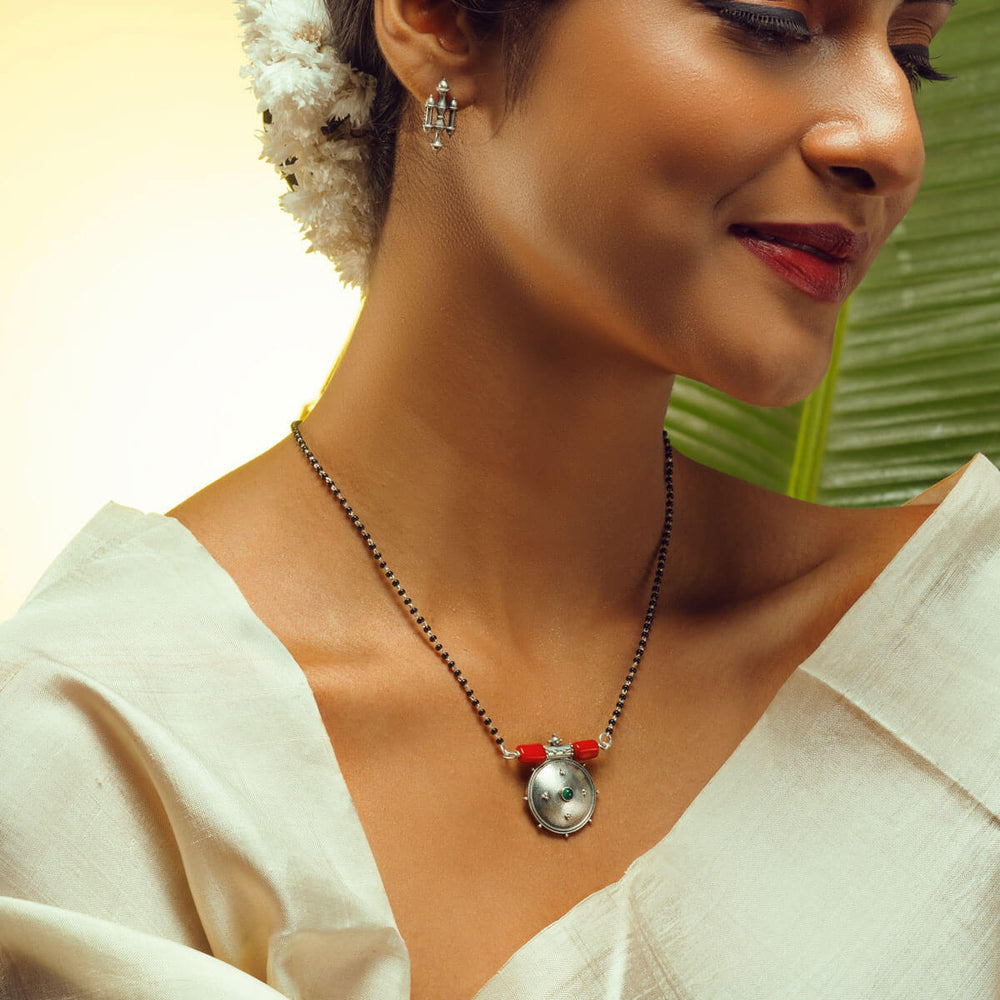 puthali silver mangalsutra by moha