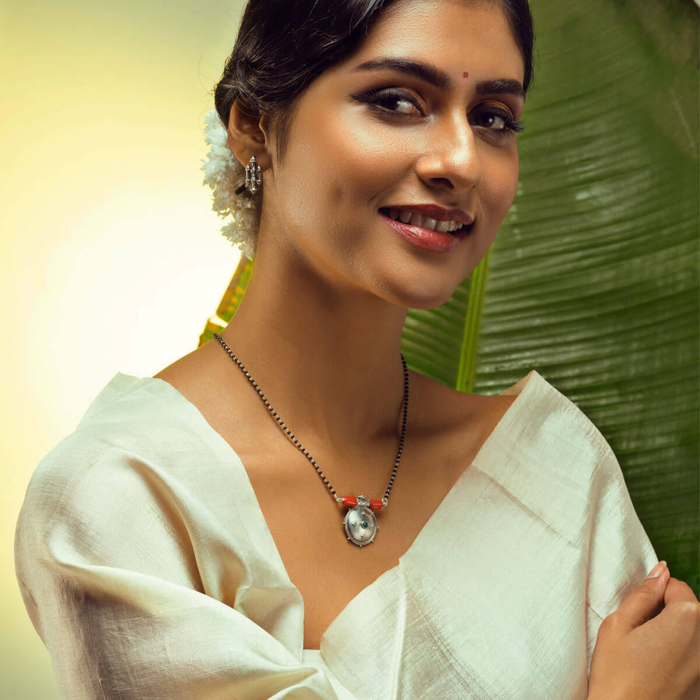puthali silver mangalsutra by moha
