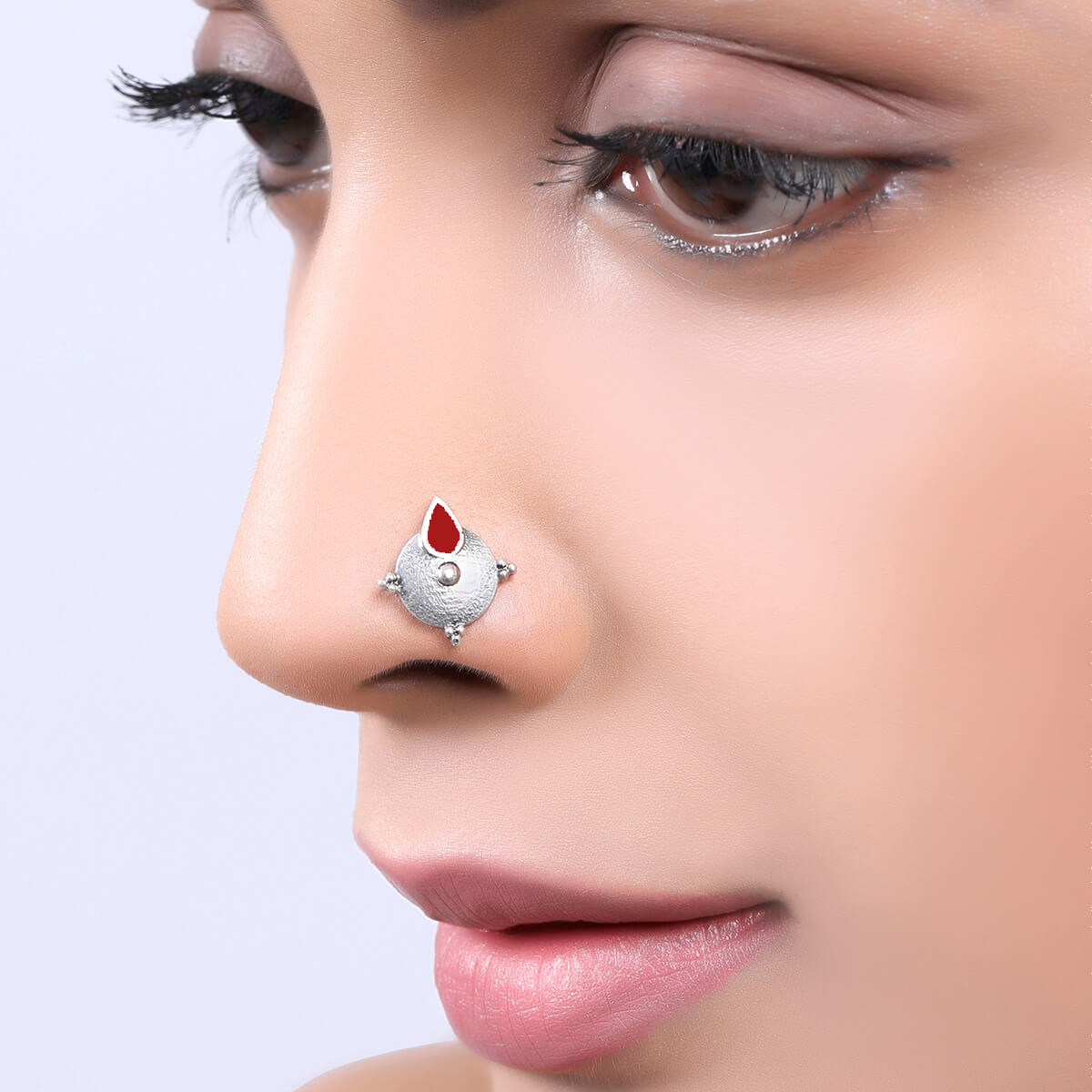 Ramya Silver Nosepin, Piercing by MOHA
