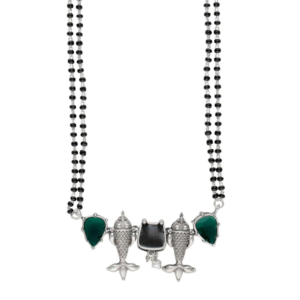 roha silver mangalsutra by moha