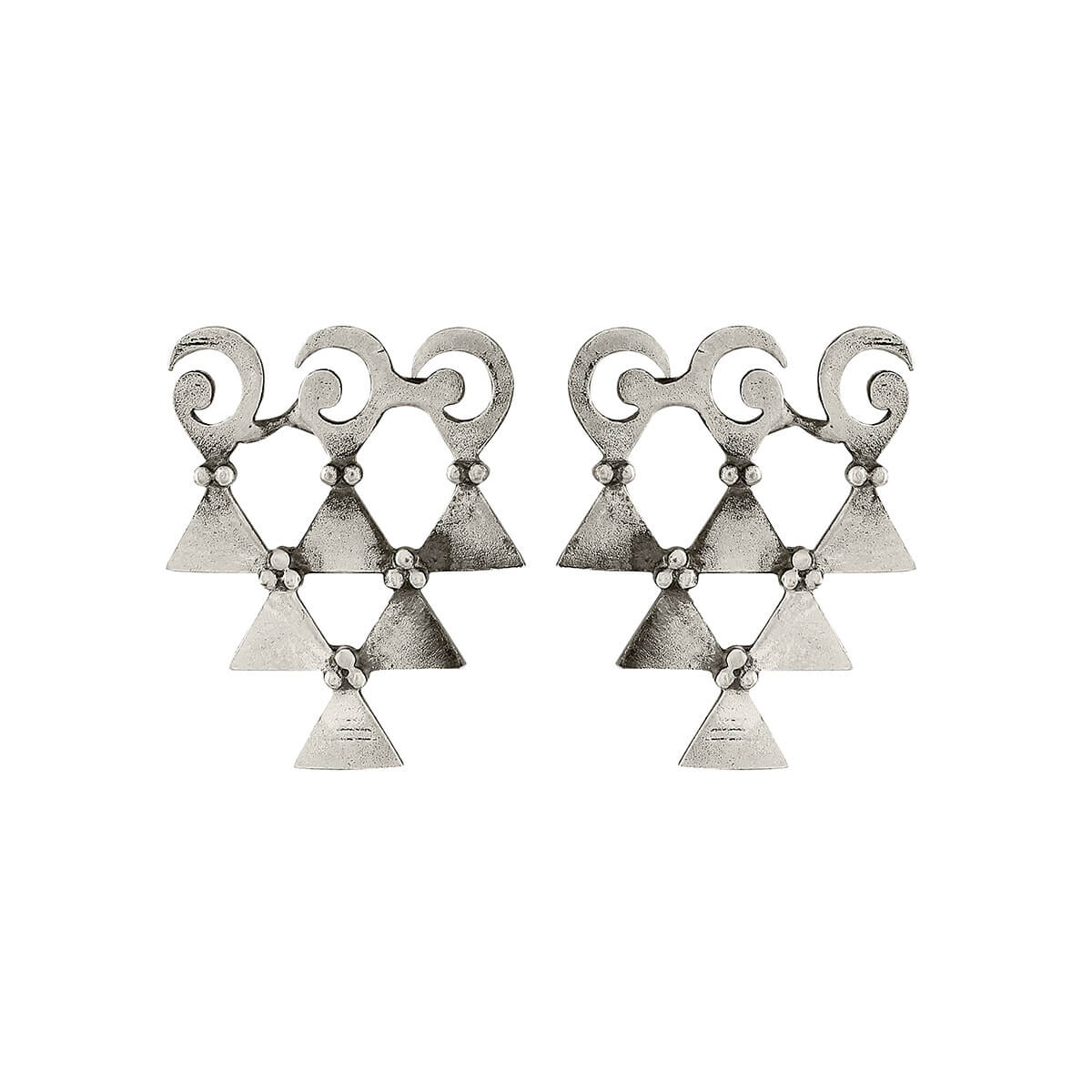 Saraswati Silver Earrings