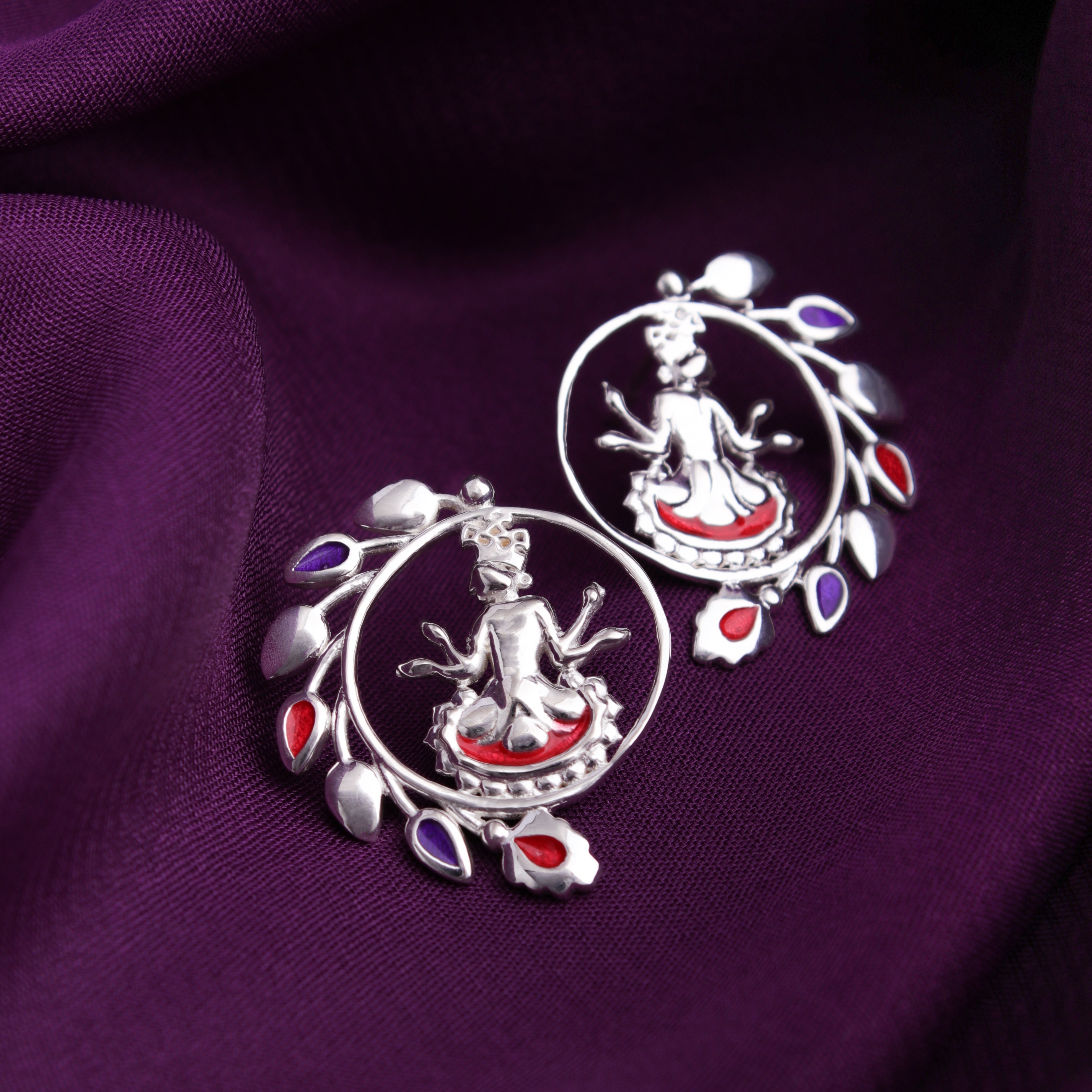 shyam silver earrings by moha