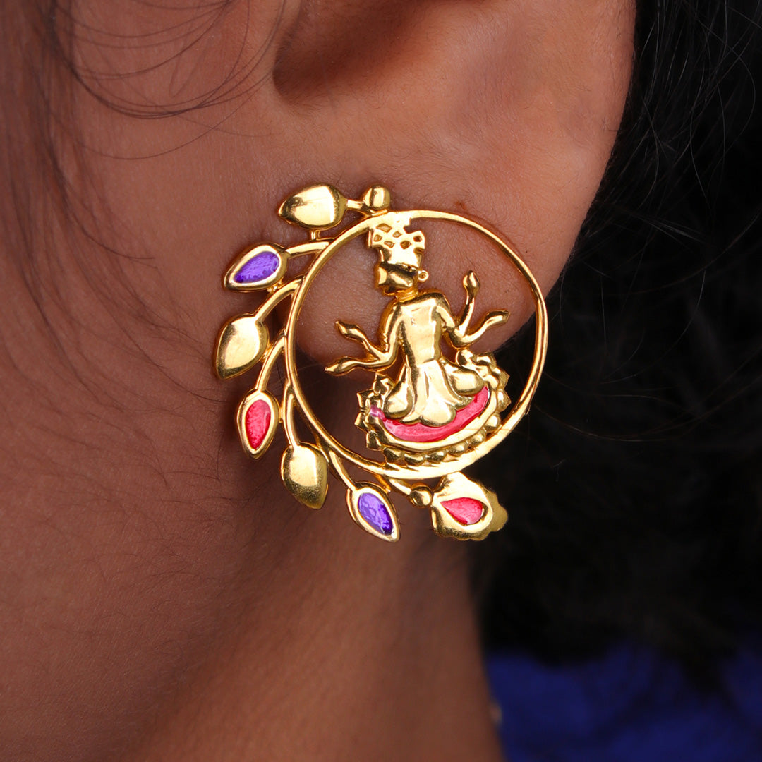shyam silver earrings by moha