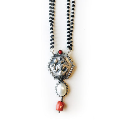 Tribal Queen Silver Mangalsutra by MOHA