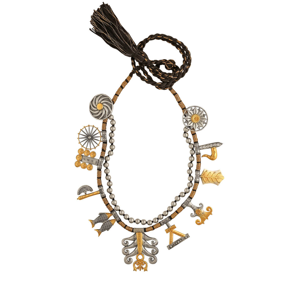 Bodhi Mangala Necklace [ Dual Toned] by MOHA
