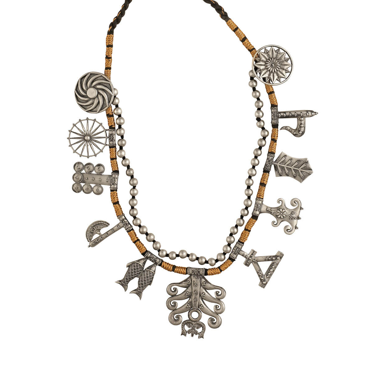 Bodhi Mangala Silver Necklace by MOHA